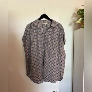 LOFT Outlet Plaid Top